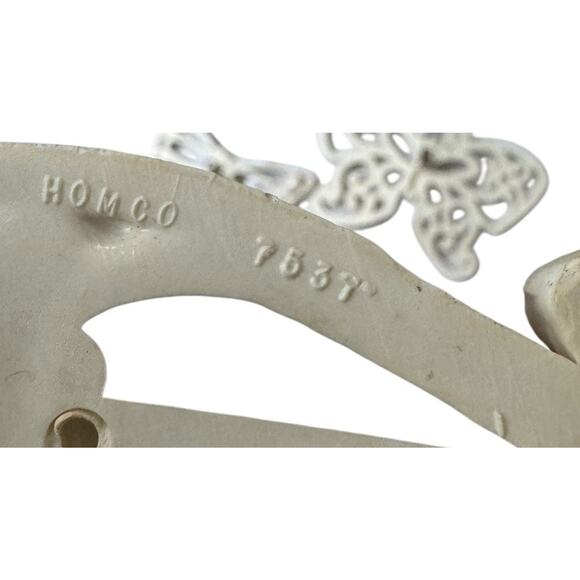 VTG Butterfly Wall Art Homco 70’s MCM Rattan Look Plastic 3 Pieces Cabincore - Picture 4 of 5